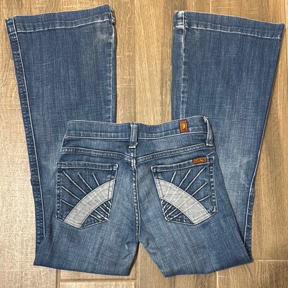 7FAM girls flare leg jeans! - Picture 3 of 5